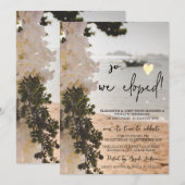 クルーザーと花とビーチでウェディング  , 招待状 (正面/裏面)