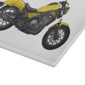 クルーザーのオートバイの漫画イラストレーション カッティングボード (角)