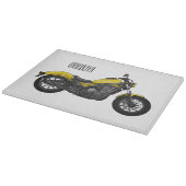クルーザーのオートバイの漫画イラストレーション カッティングボード (角)