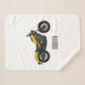 クルーザーのオートバイの漫画イラストレーション シェルパブランケット (正面(横))