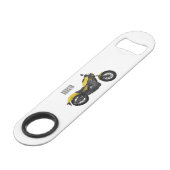 クルーザーのオートバイの漫画イラストレーション スピード栓抜き (正面アングル)