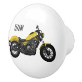 クルーザーのオートバイの漫画イラストレーション セラミックノブ (右)