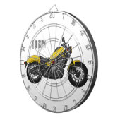 クルーザーのオートバイの漫画イラストレーション ダーツボード (正面右)