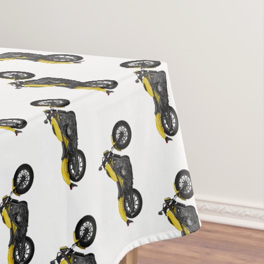 クルーザーのオートバイの漫画イラストレーション テーブルクロス (インサイチュ)