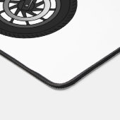 クルーザーのオートバイの漫画イラストレーション デスクマット (コーナー)