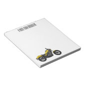 クルーザーのオートバイの漫画イラストレーション ノートパッド (アングル)