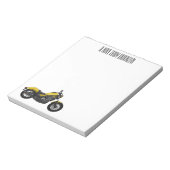 クルーザーのオートバイの漫画イラストレーション ノートパッド (回転)