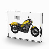 クルーザーのオートバイの漫画イラストレーション フォトブロック (右)