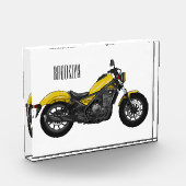 クルーザーのオートバイの漫画イラストレーション フォトブロック (左)