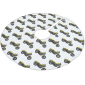 クルーザーのオートバイの漫画イラストレーション ブラッシュドポリエステルツリースカート (アングル)