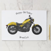 クルーザーのオートバイの漫画イラストレーション ペーパーパッド (インサイチュ)