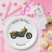 クルーザーのオートバイの漫画イラストレーション ペーパープレート (パーティー)