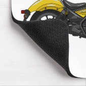 クルーザーのオートバイの漫画イラストレーション マウスパッド (コーナー)