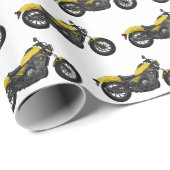 クルーザーのオートバイの漫画イラストレーション ラッピングペーパー (ロールコーナー)