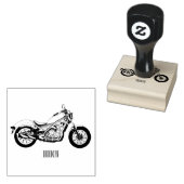 クルーザーのオートバイの漫画イラストレーション ラバースタンプ (押印)