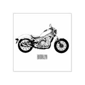 クルーザーのオートバイの漫画イラストレーション ラバースタンプ (インプリント)