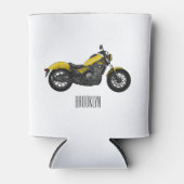 クルーザーのオートバイの漫画イラストレーション 缶クーラー (正面)