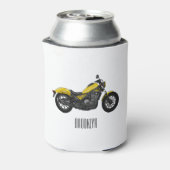 クルーザーのオートバイの漫画イラストレーション 缶クーラー (缶裏面)