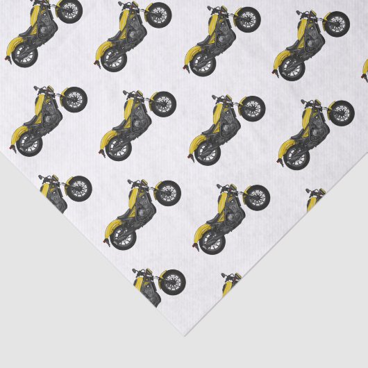 クルーザーのオートバイの漫画イラストレーション 薄葉紙 (詳細)