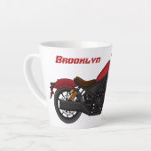 クルーザーカッコいいスタイルバイク カフェラテマグ (左アングル)