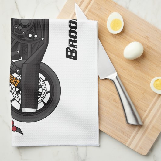 クルーザーカッコいいスタイルバイク キッチンタオル (四つ折り)