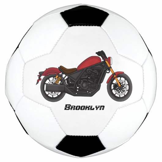 クルーザーカッコいいスタイルバイク サッカーボール (正面)