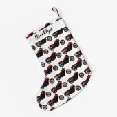 クルーザーカッコいいスタイルバイク スモールクリスマスストッキング (裏面 (吊り時))