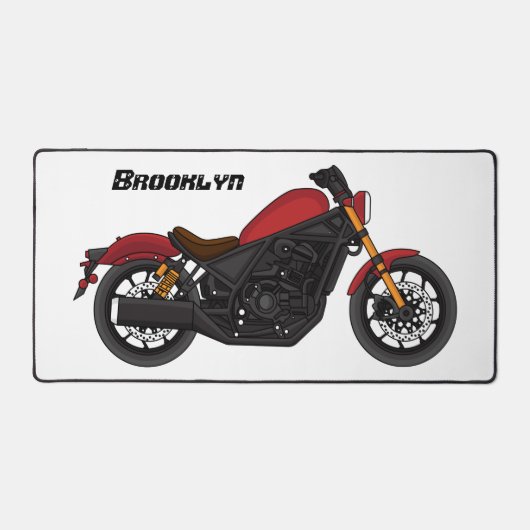 クルーザーカッコいいスタイルバイク デスクマット (正面)