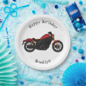クルーザーカッコいいスタイルバイク ペーパープレート (パーティー)