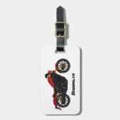 クルーザーカッコいいスタイルバイク ラゲッジタグ (正面縦)