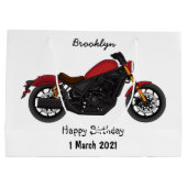 クルーザーカッコいいスタイルバイク ラージペーパーバッグ (裏面)