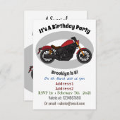 クルーザーカッコいいスタイルバイク 招待状 (正面/裏面)