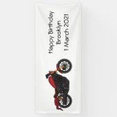 クルーザーカッコいいスタイルバイク 横断幕 (縦)