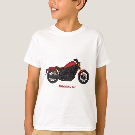 クルーザーカッコいいスタイルバイク Tシャツ (正面)