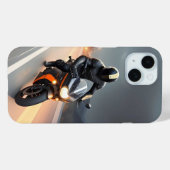 クルーザースタイリッシュバイクに乗るバイク乗り Case-Mate iPhoneケース (裏面 (横))
