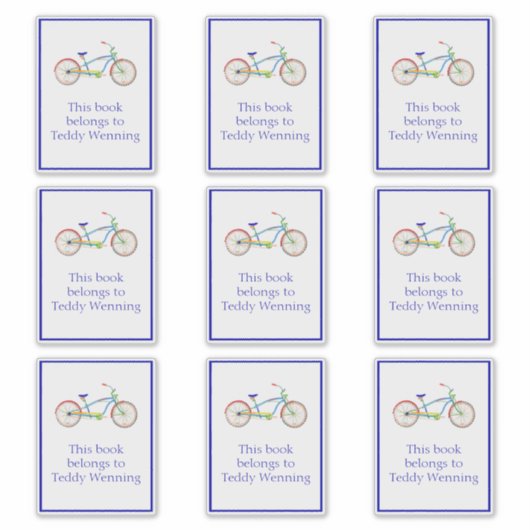 クルーザースバイク蔵書票 シール (正面)