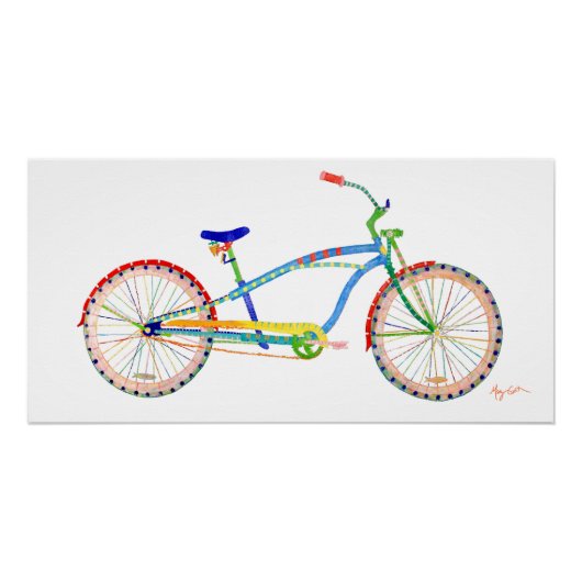 クルーザー自転車ポスター ポスター (正面)