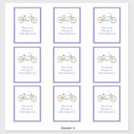 クルーザー自転車蔵書票シール シール