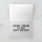 クルーザー車誕生日カードを通して彼のために カード (内部)