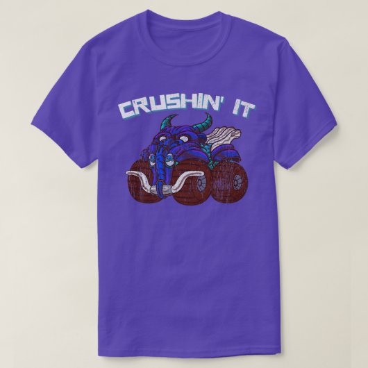クルーシンゴブリン怪獣トラックヴィンテージレトロ Tシャツ (デザイン正面)
