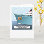 クルージングおもしろいグリーティングカードの側面–3 カード (黄色い花)