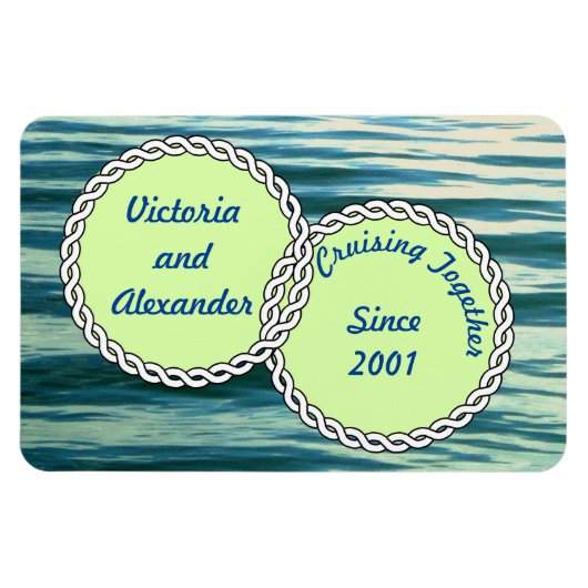 クルージングが一緒に2つのステートルームのドアマーカー マグネット (横)