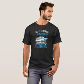 クルージングが好きな妻のためのハネムーンクルーズ 1 Tシャツ (正面フル)