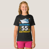 クルージングに私の55誕生日パーティーガール Tシャツ (正面フル)