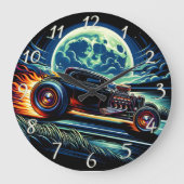 クルージングの下のクラシック 改造 ラージ壁時計 (正面)