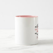 クルージングの姉妹のおもしろいな休日の遊航船のギフト ツートーンマグカップ (中央)