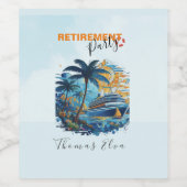 クルージングの退職パーティー、クルーズパーティー ワインラベル (シングルラベル)