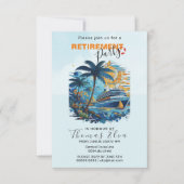 クルージングの退職パーティー、クルーズパーティー 招待状 (正面)