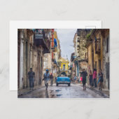 クルージングの通りハバナのヴィンテージカー ポストカード (正面/裏面)