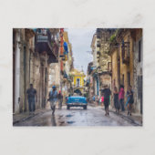 クルージングの通りハバナのヴィンテージカー ポストカード (正面)